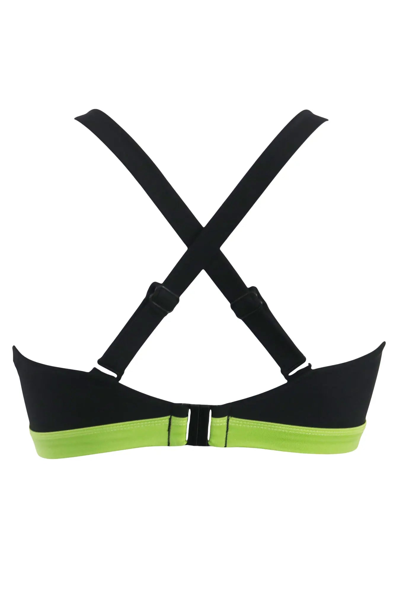 Palm Springs Colour Block Hidden Underwired Cami Top In Black & Lime - Pour Moi - BraTopia