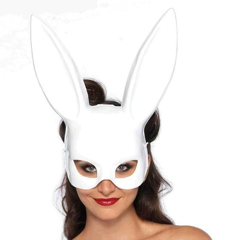 Leg Avenue Bondage Bunny Mask In White - BraTopia