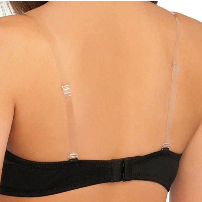FVIZAL 6 Pairs Clear Bra Straps, Soft Transparent Adjustable Bra Straps,  Non-Slip Adjustable Bra Shoulder Straps Clear Strap Bra Soft Replacement