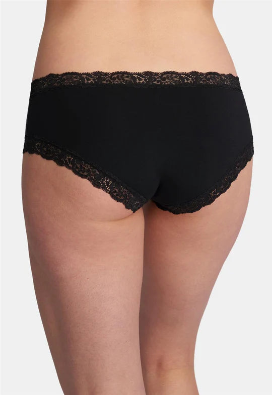 Iconic Cotton Boyshort In Black - Fleurt - BraTopia