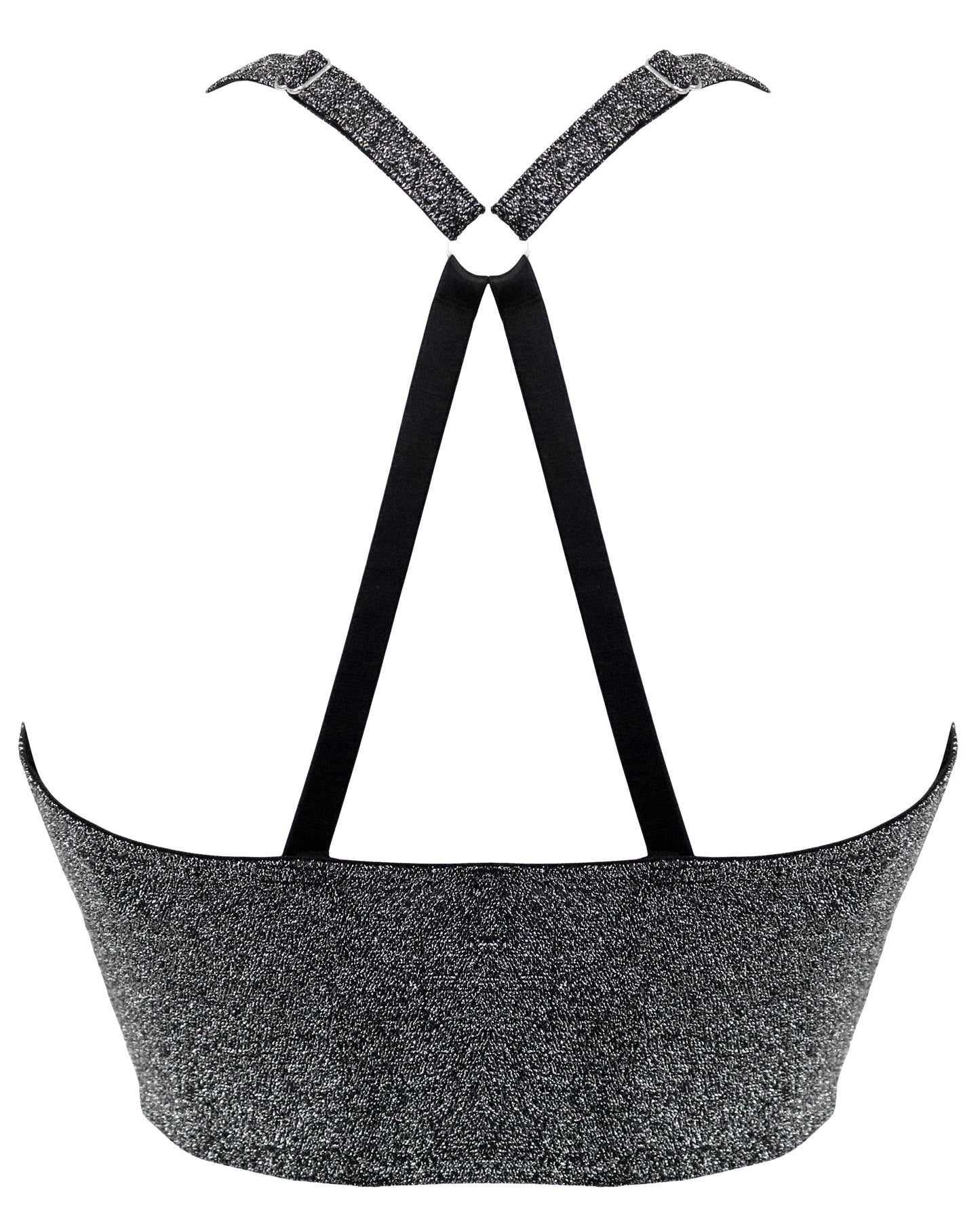 All That Glitters Front Fastening Lonline In Silver - Pour Moi - BraTopia