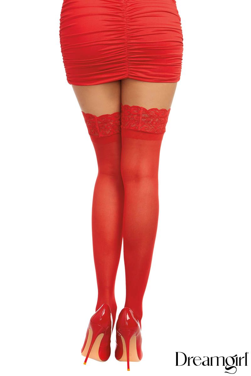 Sheer Stay Up in Red - Jolar Speck