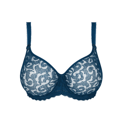 Leia Underwired Seamless Bra In Bleu Ocean - Empreinte