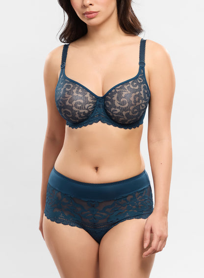 Leia Underwired Seamless Bra In Bleu Ocean - Empreinte