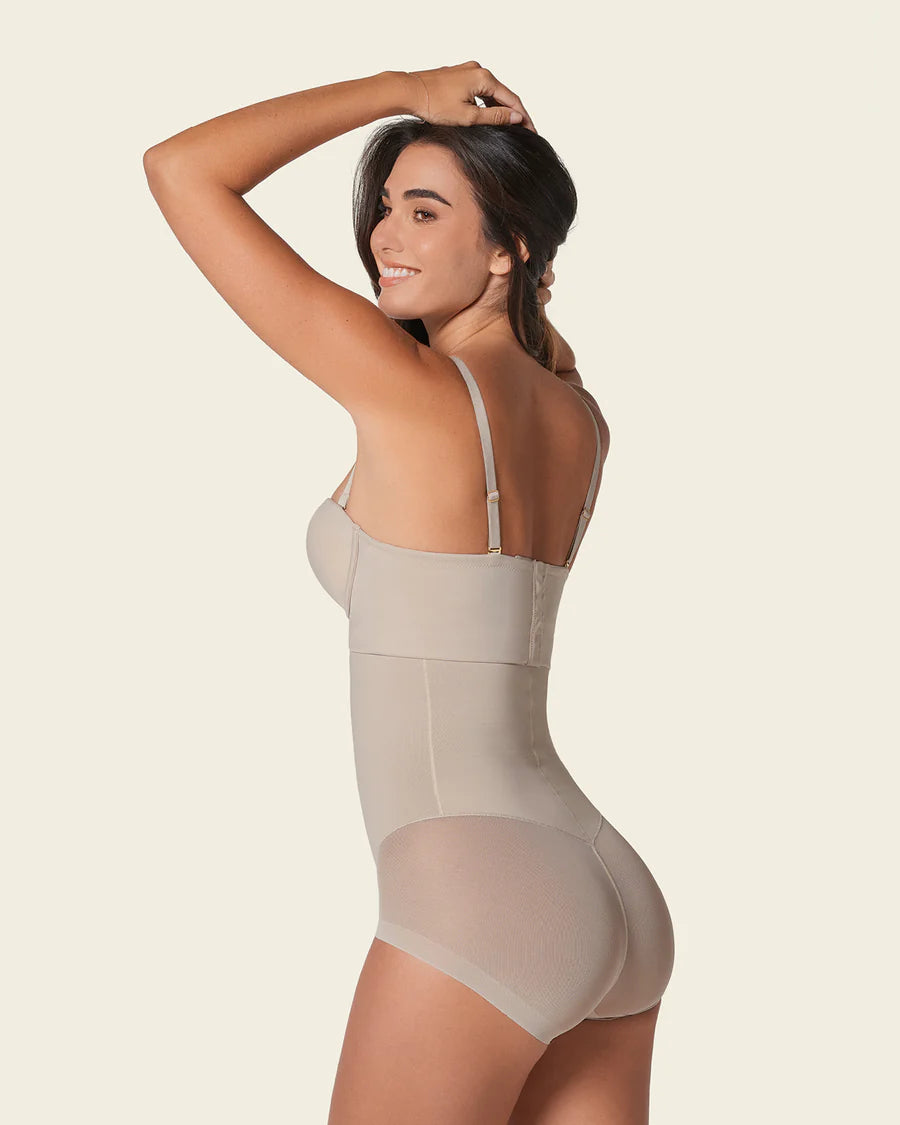 Extra High-Waisted Sheer Bottom Sculpting Shaper Panty In Nude - Leonisa