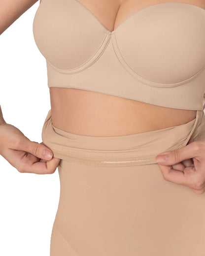 Sculpting Step-In Body Shaper With Short Bottom In Light Brown - Leonisa