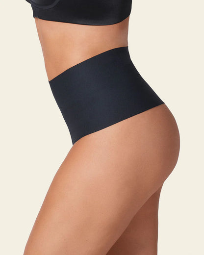 High-Tech High-Waisted Sculpting Thong In Black - Leonisa