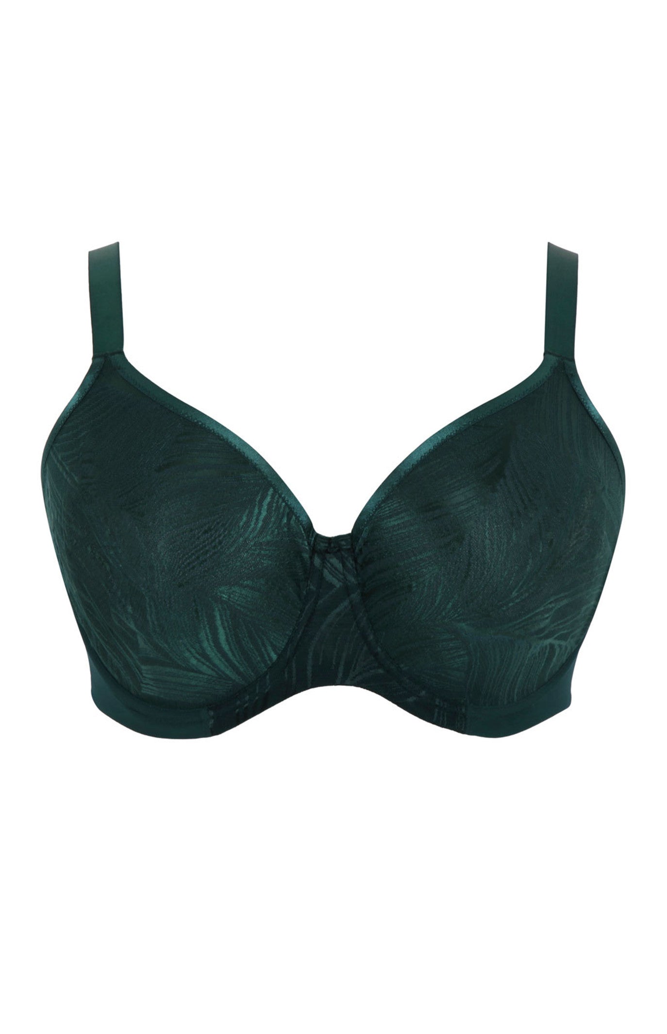 Illuminate Moulded Bra In Dark Green - Sculptresse