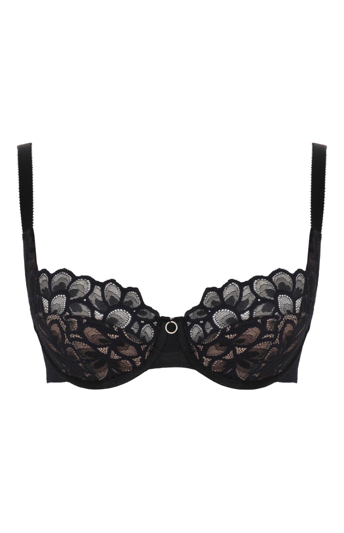 Allure Balcony Bra In Black & Latte - Panache