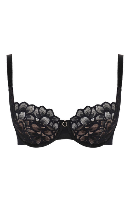 Allure Balcony Bra In Black & Latte - Panache