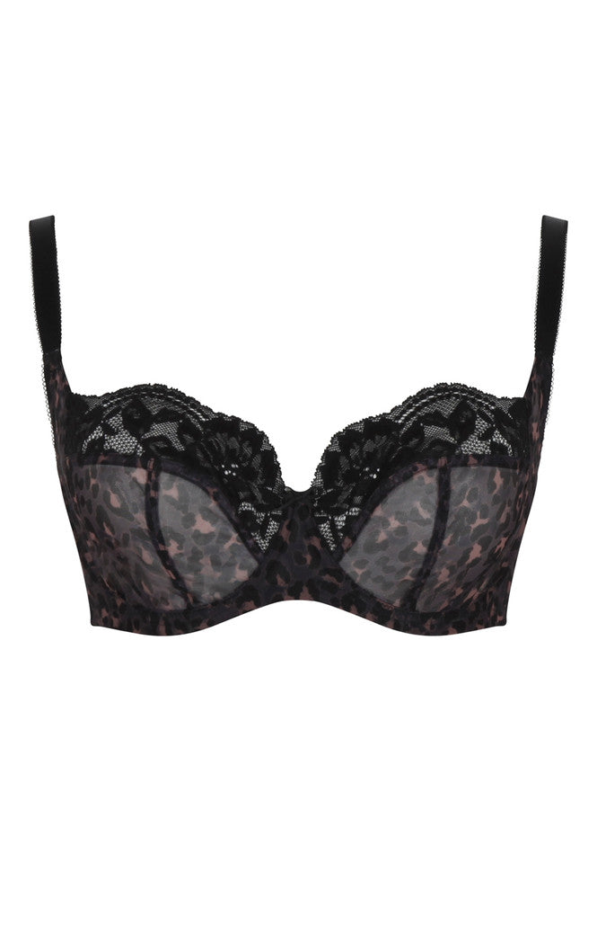 Nina Balcony Bra In Black Leopard - Panache