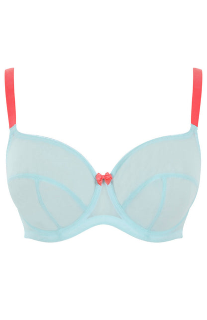 Tango Essence Balcony Bra In Aqua & Coral - Panache