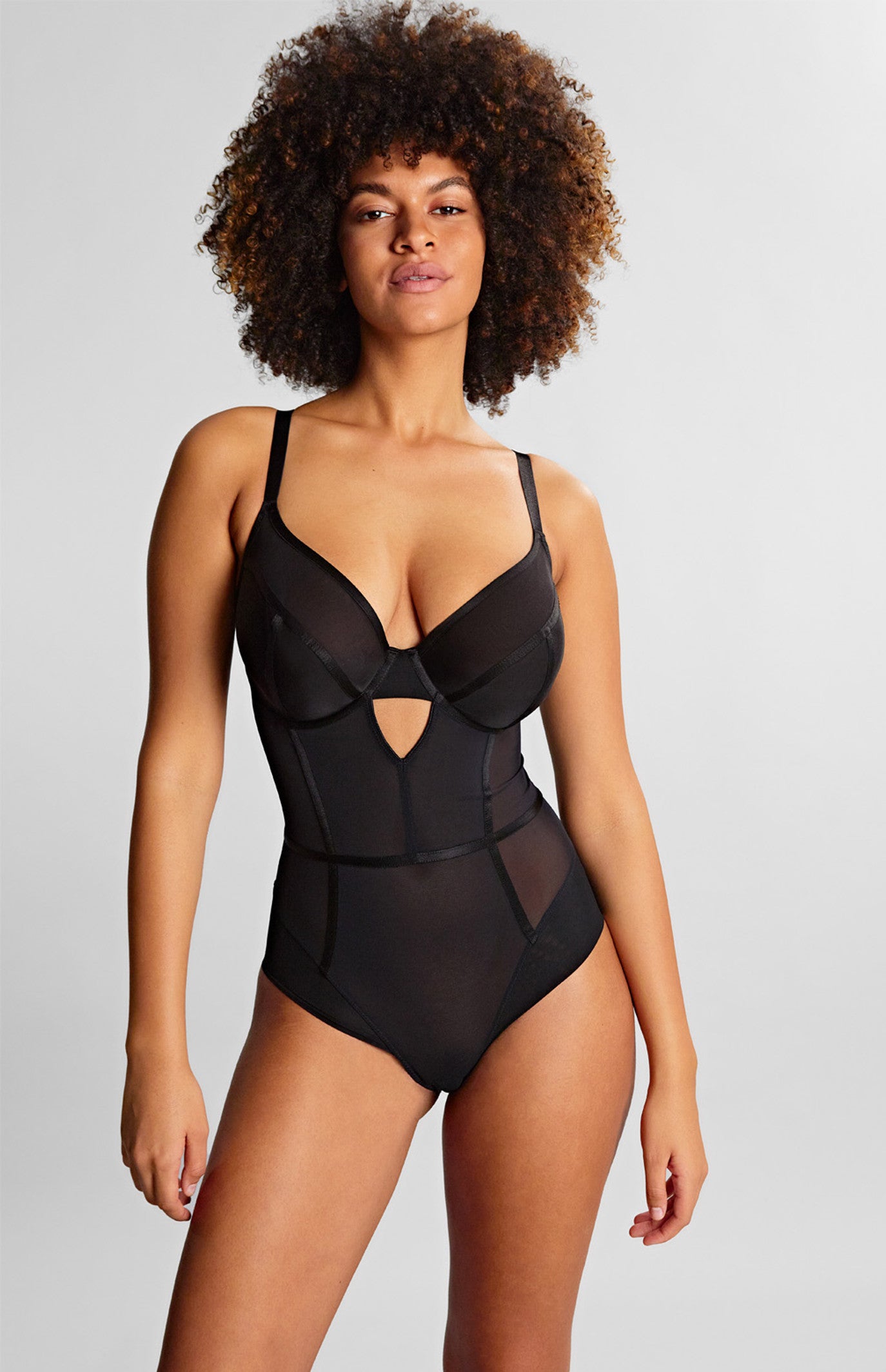 Tango Essence Plunge Bodysuit In Black - Panache