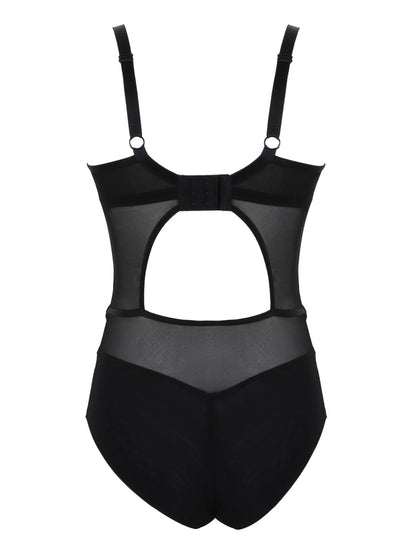 Tango Essence Plunge Bodysuit In Black - Panache