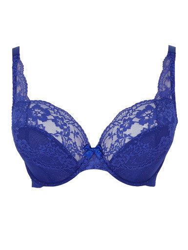 Heidi High Apex Non Padded Plunge Bra in Indigo - Panache