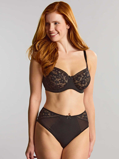 Celeste Deep Brief in Black - Panache