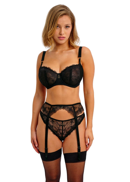 Fascinate Suspender In Black - Freya