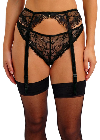 Fascinate Suspender In Black - Freya