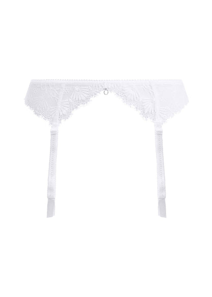 Fascinate Suspender In White - Freya