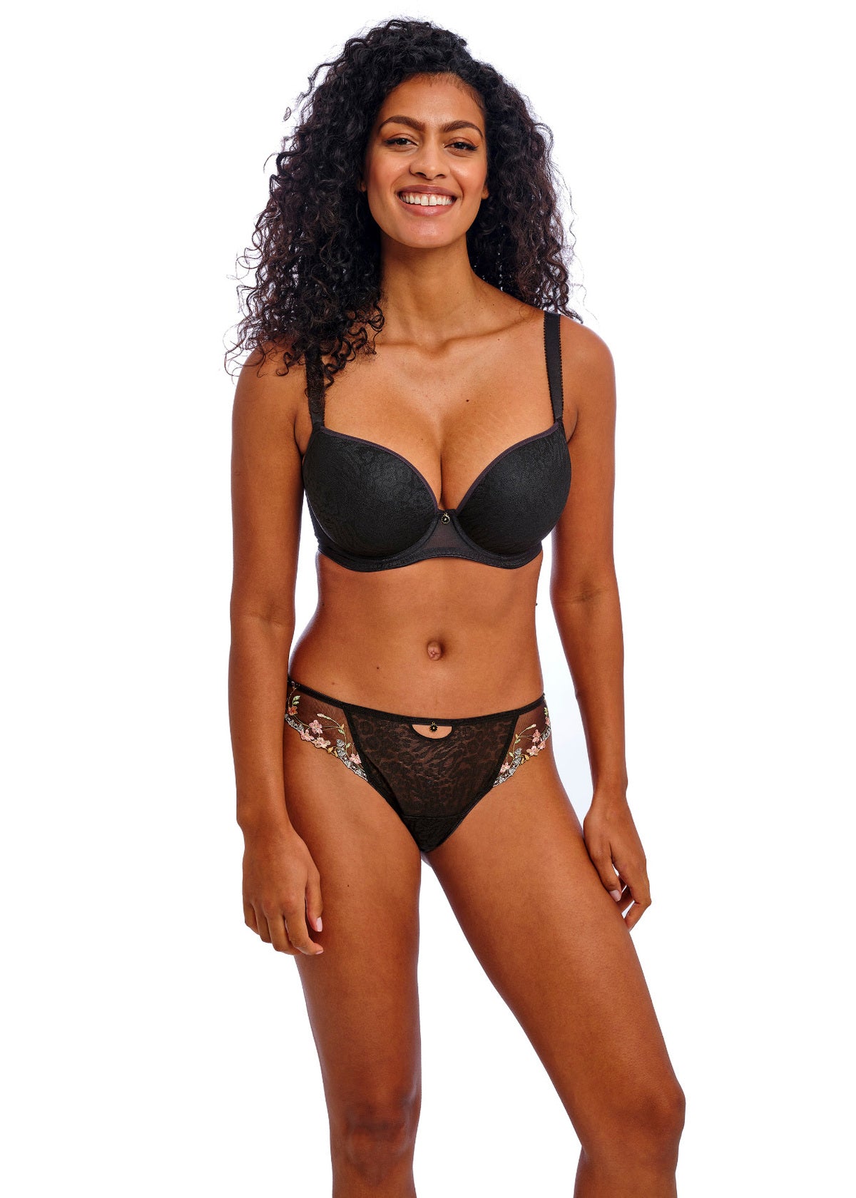 Love-Haze UW Moulded Plunge T-Shirt Bra In Black - Freya