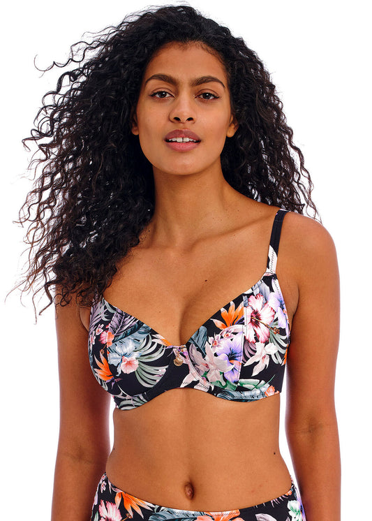 Form and Fold, D-g The Triangle Recycled Underwired Bikini Top, Blue, 32D,34D,36D,38D,32DD,34DD,36DD,38DD,30E,32E,34E,36E,38E,30F,32F,34F,36F,38F,30FF,32FF,34FF,36FF,30G,32G, 34G,36G