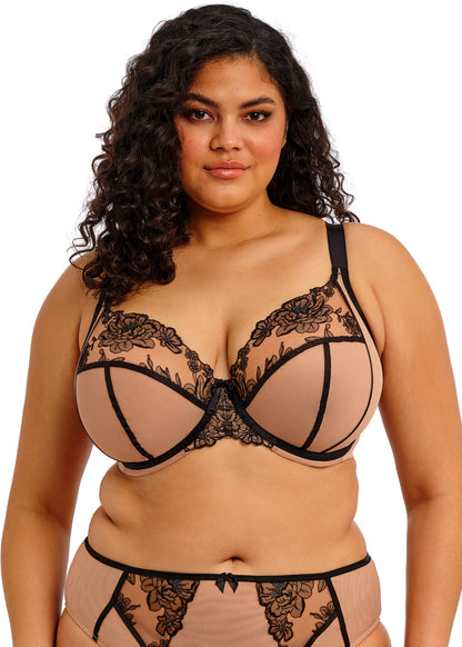 Teagan UW Plunge Bra In Cafe Au Lait - Elomi