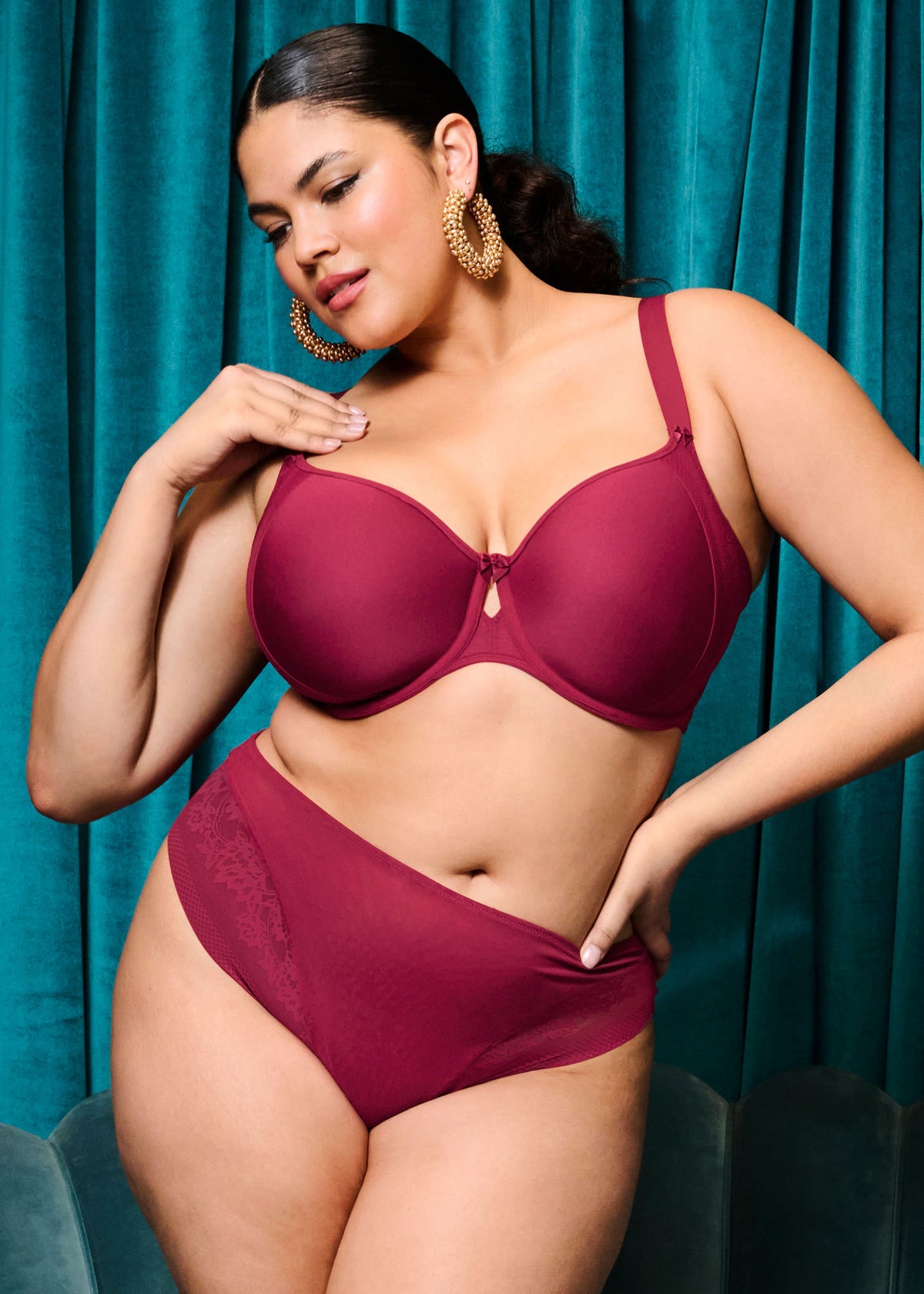 Nerina High Leg Brief In Rouge - Elomi