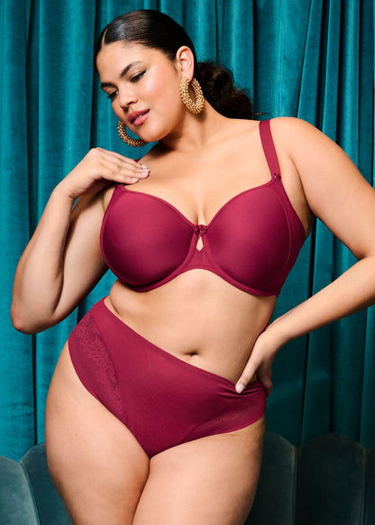 Nerina High Leg Brief In Rouge - Elomi