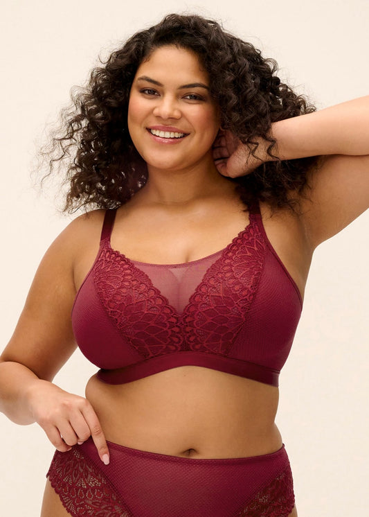 Tiernie Non Wired Bralette In Tibetan Red - Elomi