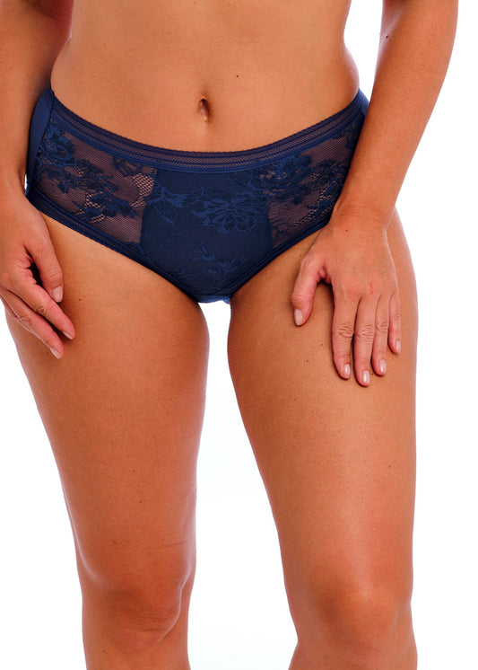 Fusion Lace Brief In French Navy - Fantasie