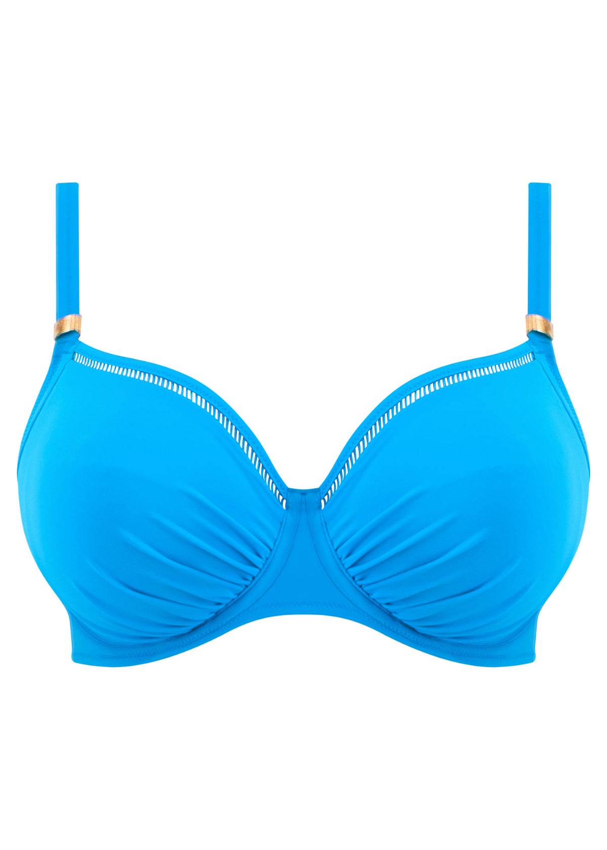 East Hampton Gathered Full Cup Bikini Top In Blue Diamond - Fantasie