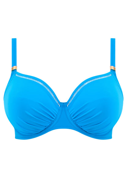 East Hampton Gathered Full Cup Bikini Top In Blue Diamond - Fantasie