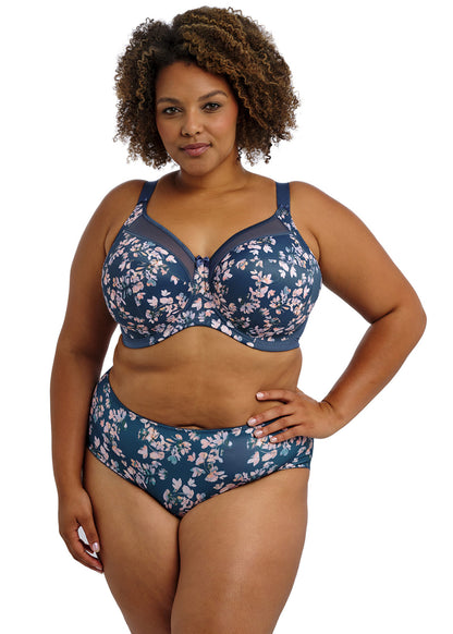 Kayla Full Brief In Teal Blossom - Goddess