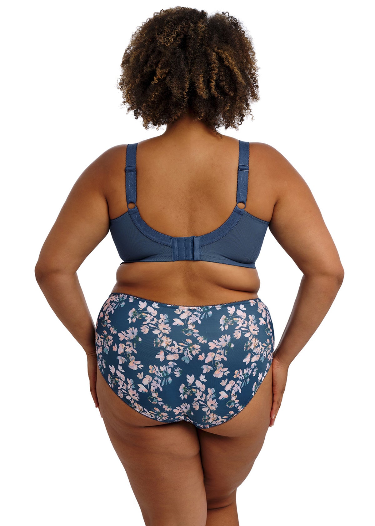 Kayla Full Brief In Teal Blossom - Goddess