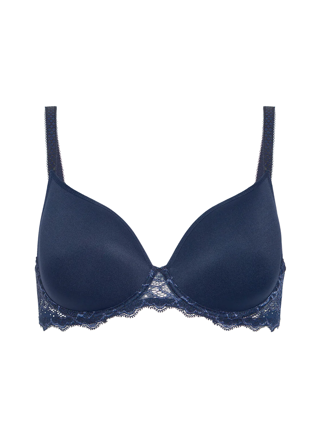 Caresse 3D Spacer Plunge T-Shirt Bra In Ink Blue - Simone Perele