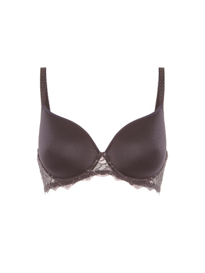 Caresse 3D Spacer Plunge T-Shirt Bra In Graphite Grey - Simone Perele