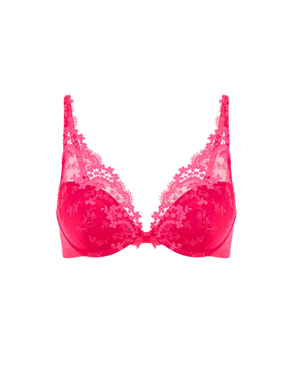 Wish Plunging Push Up Bra In Fabulous Pink - Simone Perele