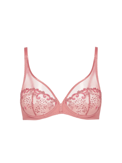 Delice Full Cup Plunge Bra in Smokey Pink - Simone Perele