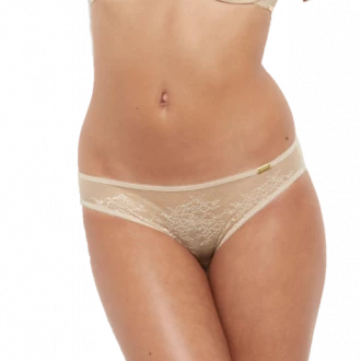 Glossies Lace Sheer Brief In Nude - Gossard