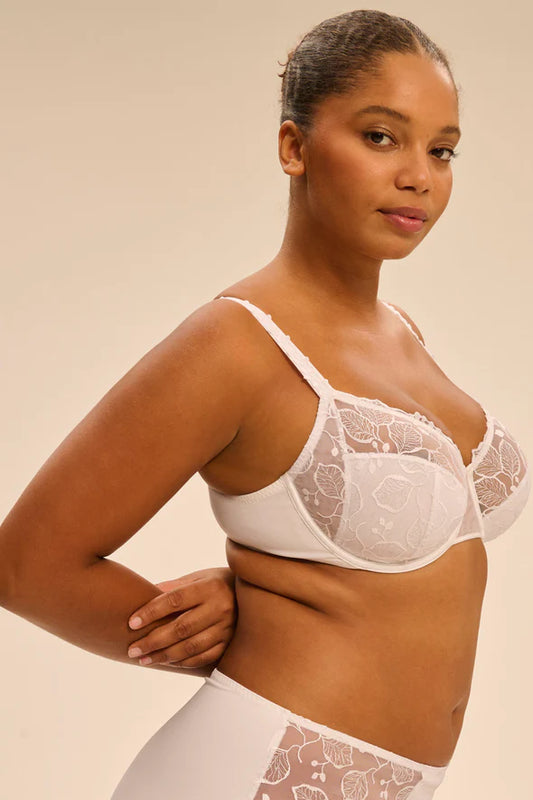 Lumineuse Classic Full Cup Bra In Cristal White - Simone Perele