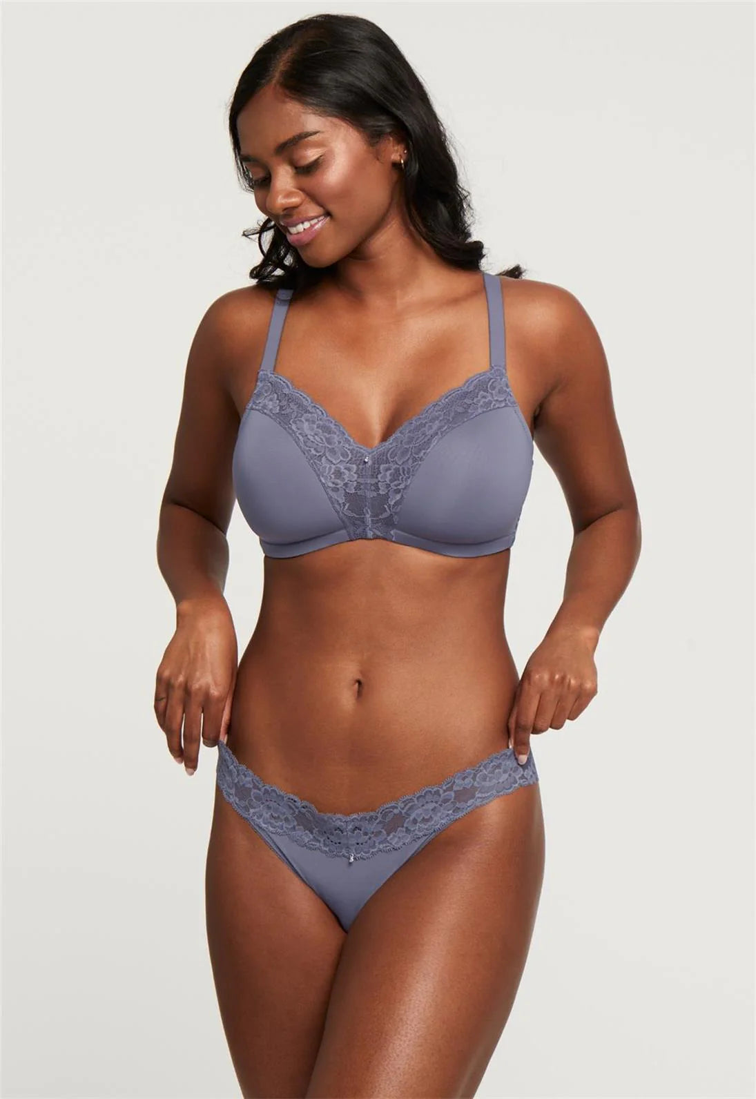 Ultra Soft Thong In Crystal Grey - Montelle