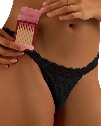 VDAY Matchbook G-String In Black - Hanky Panky