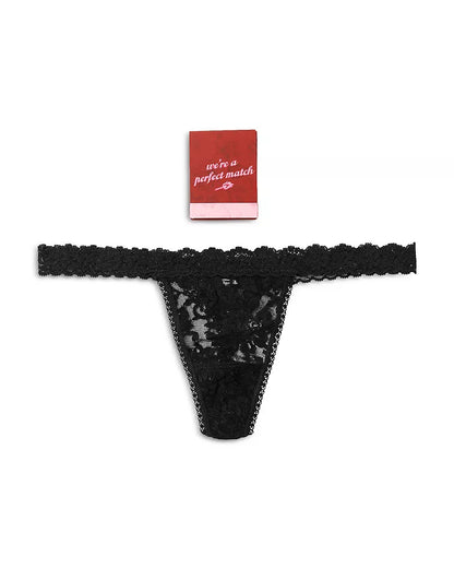 VDAY Matchbook G-String In Black - Hanky Panky