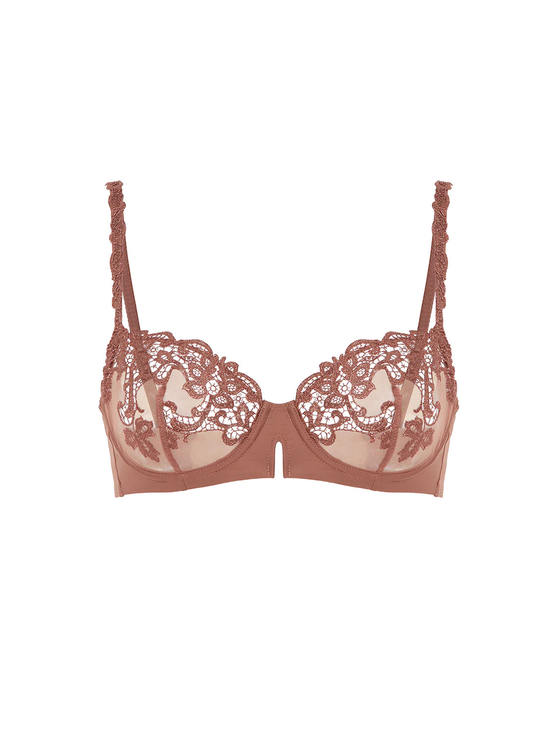 Saga Half Cup Bra In Tender Brown - Simone Perele