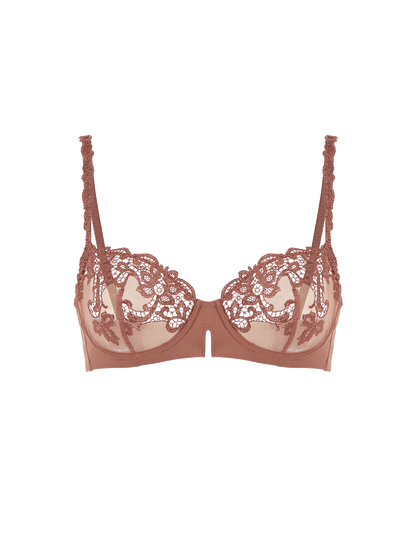 Saga Half Cup Bra In Tender Brown - Simone Perele