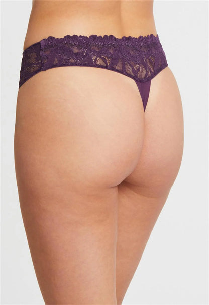 Royale Lace Thong In Pinot - Montelle