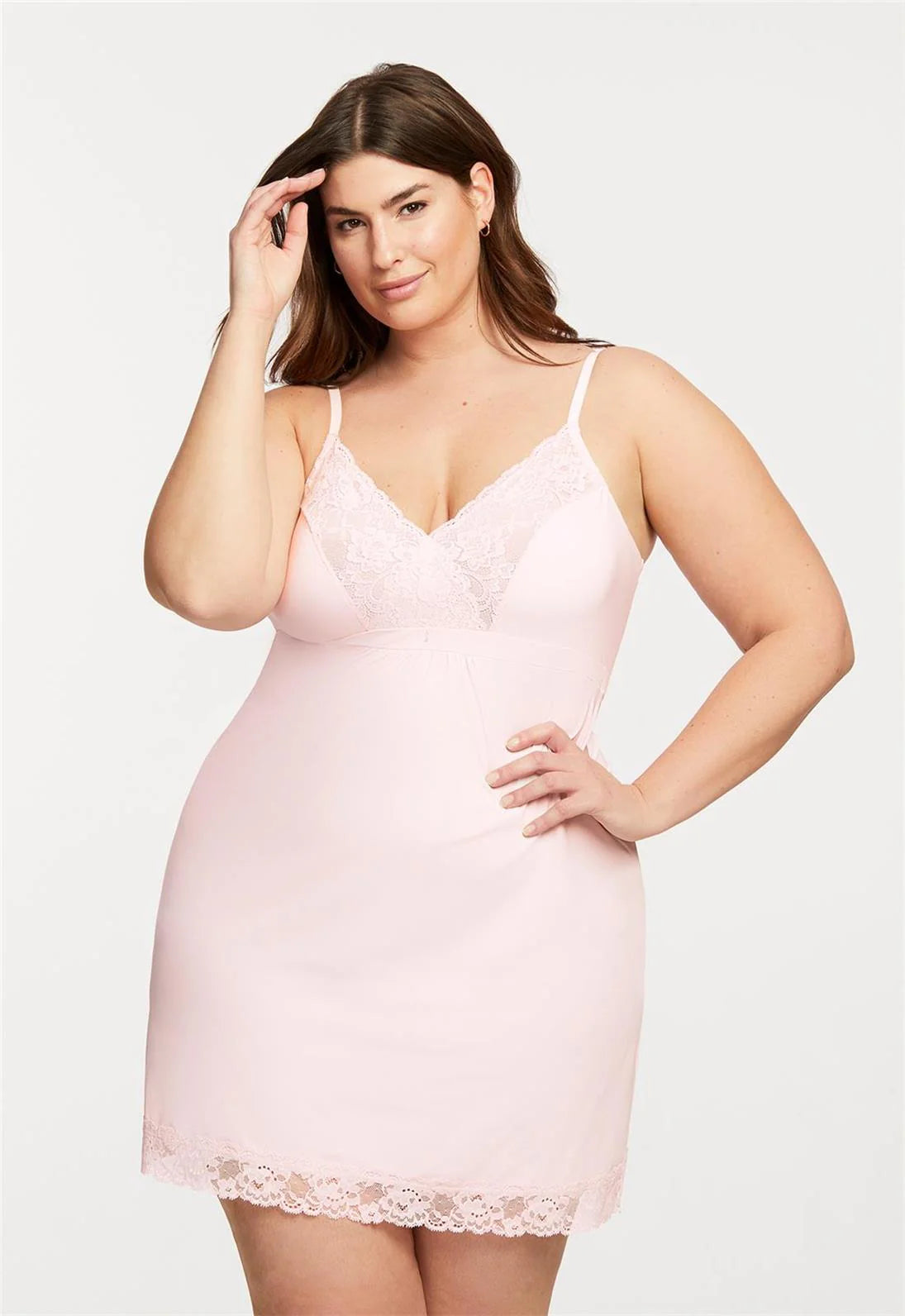 Full Bust Support Chemise In Blush - Montelle