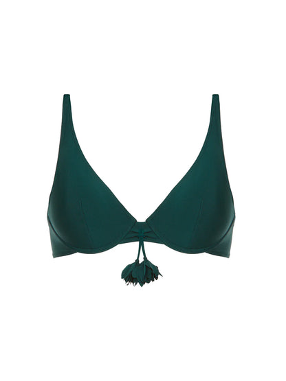 Miracle Push-Up Bikini Top In Tropical Green - Simone Perele