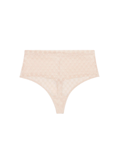 Plume High Waist Shaper Thong in Peau Rosee - Simone Perele