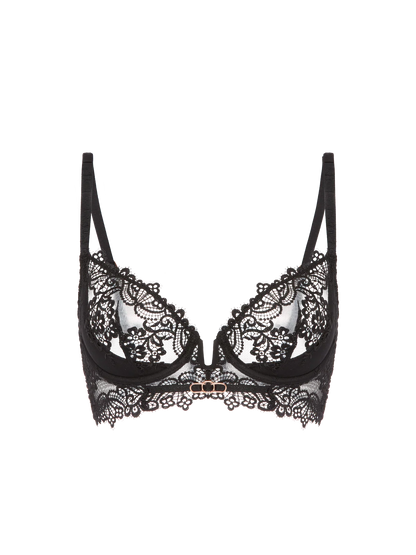 Idole Half Padded Plunge Bra in Black - Simone Perele